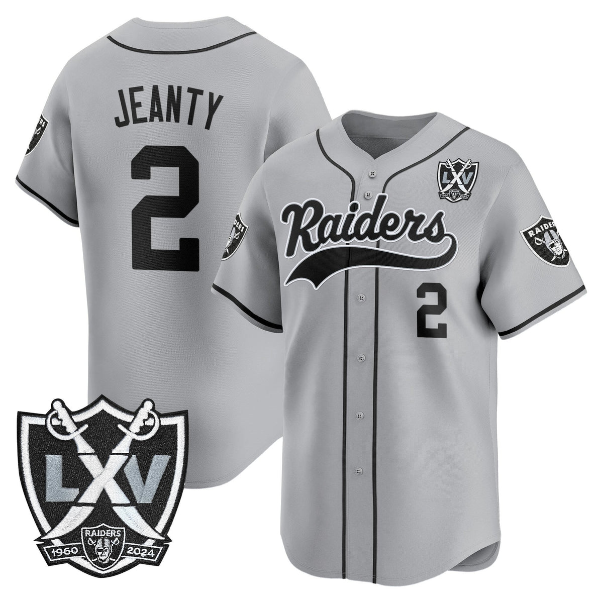 LVR 65th Anniversary Patch Vapor Baseball Jersey - Stitched