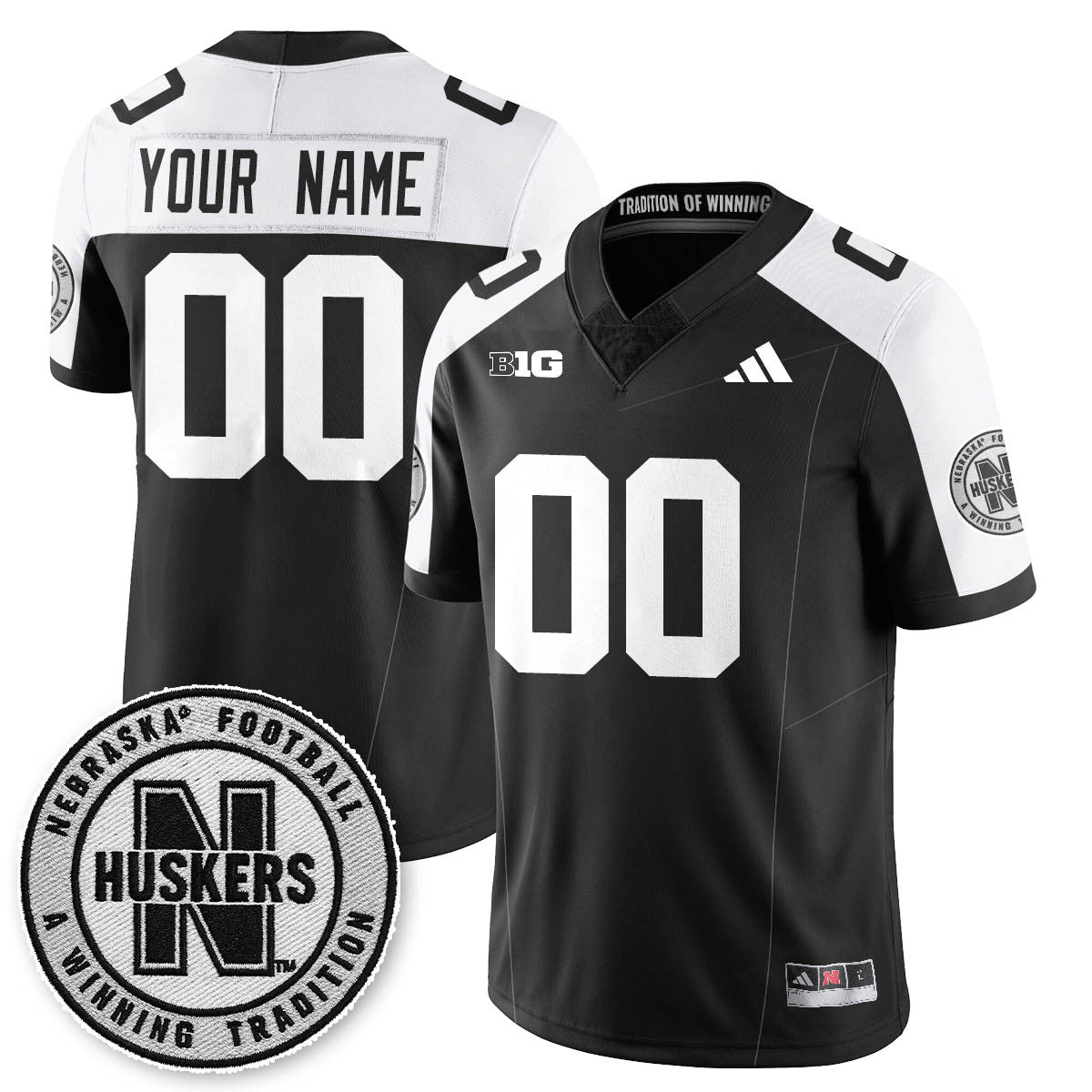 Custom Nebraska Football 2025 "Blackout" Jersey