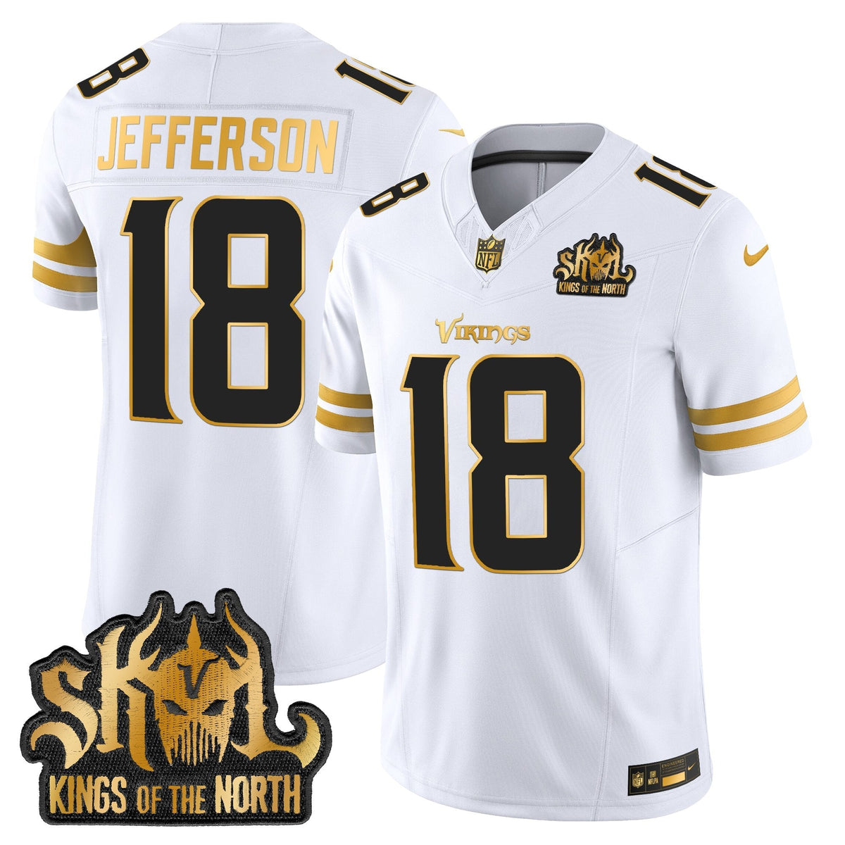 MIN 2025 Gold Vapor Limited Jersey - Kings Of The North Patch