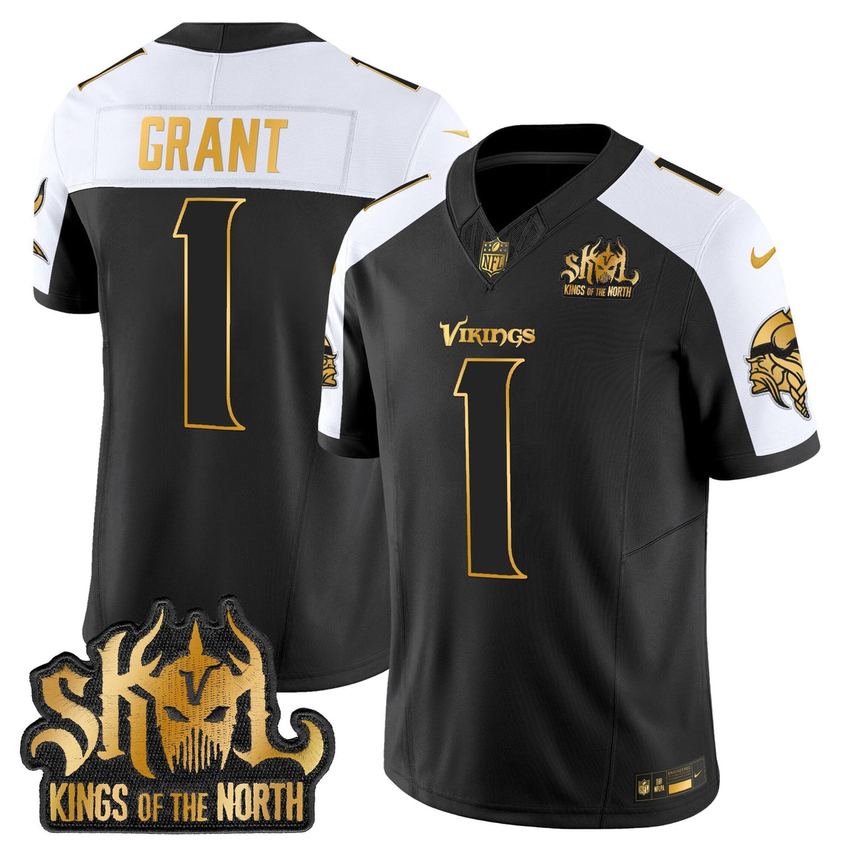MIN 2025 Gold Vapor Limited Jersey - Kings Of The North Patch