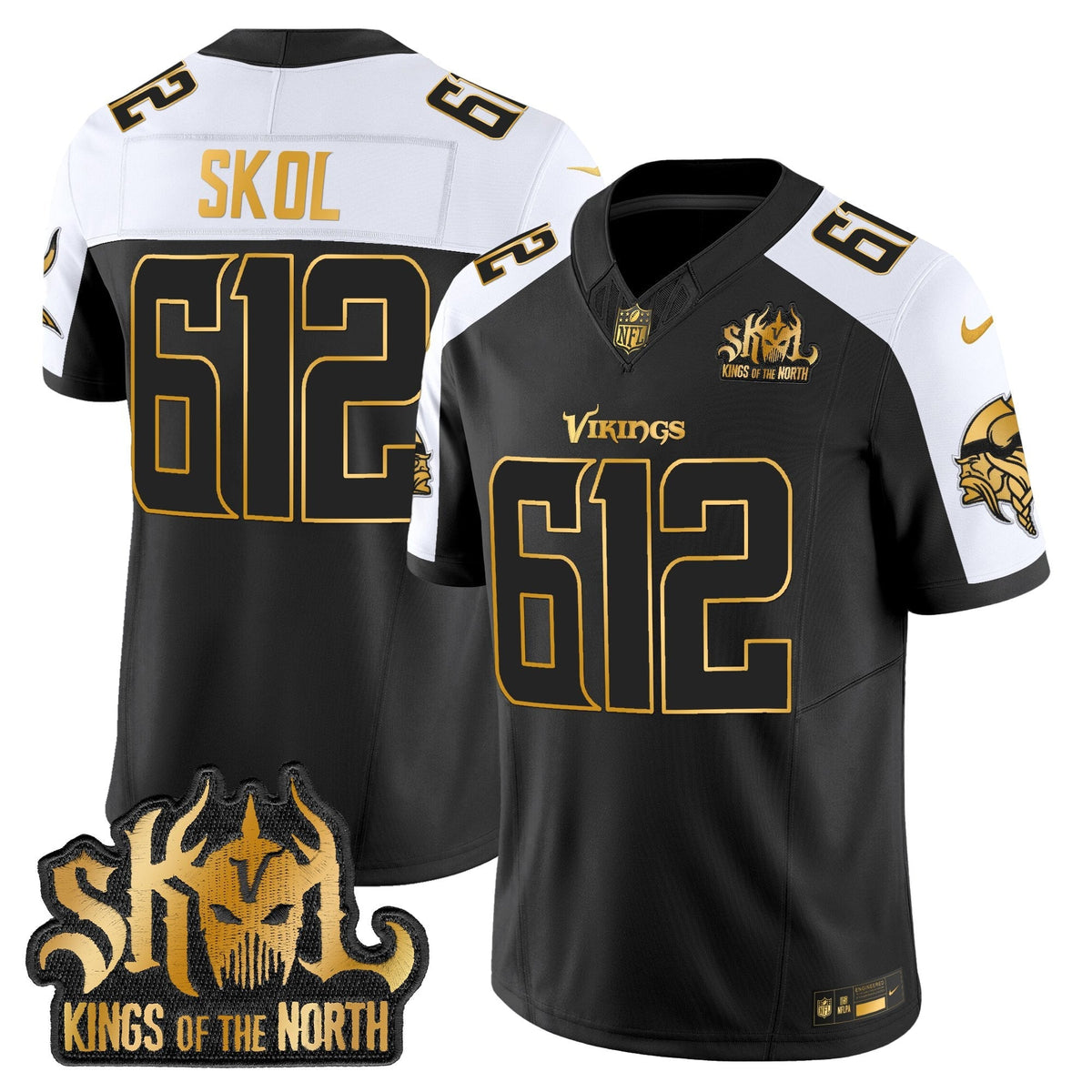 MIN 2025 Gold Vapor Limited Jersey - Kings Of The North Patch