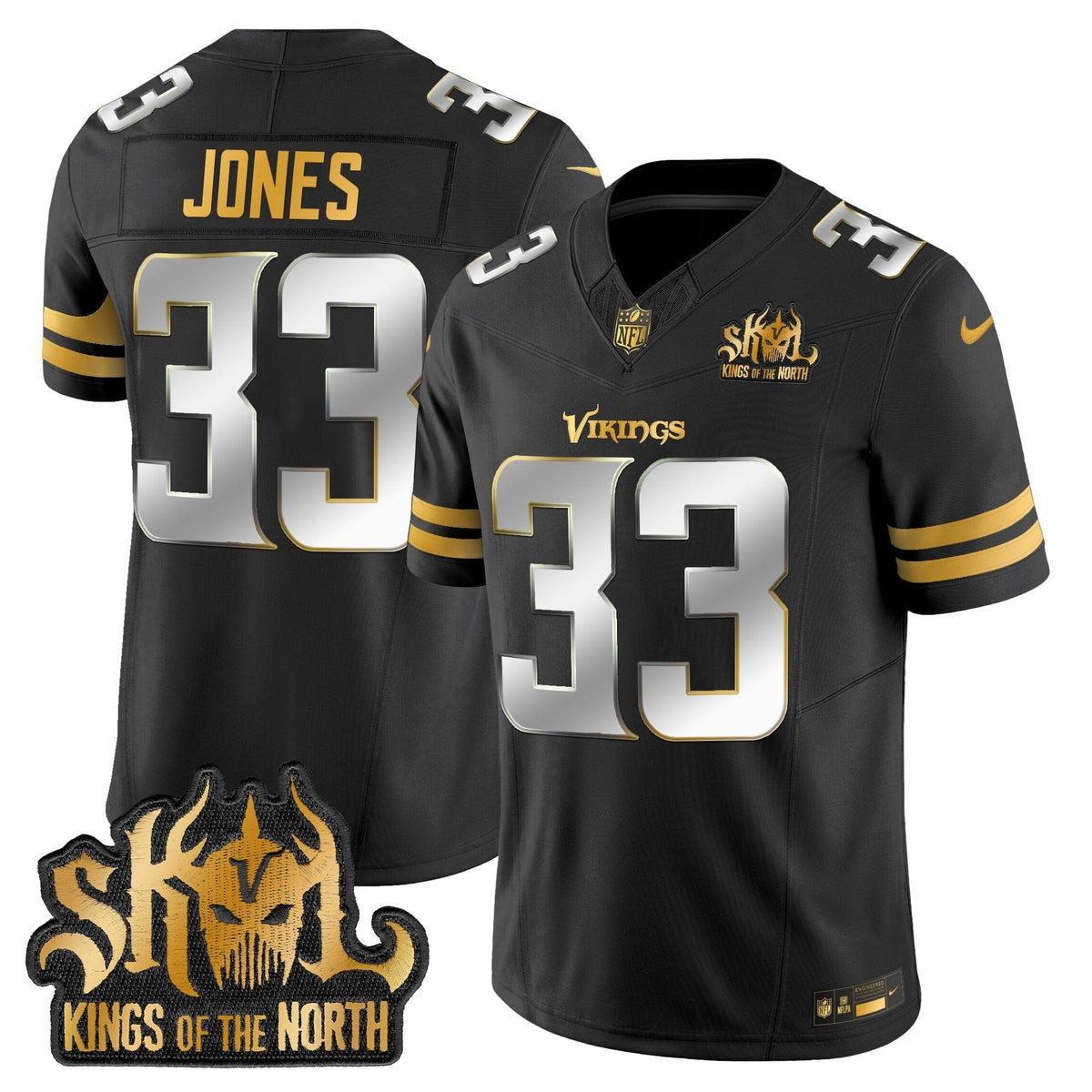 MIN 2025 Gold Vapor Limited Jersey - Kings Of The North Patch
