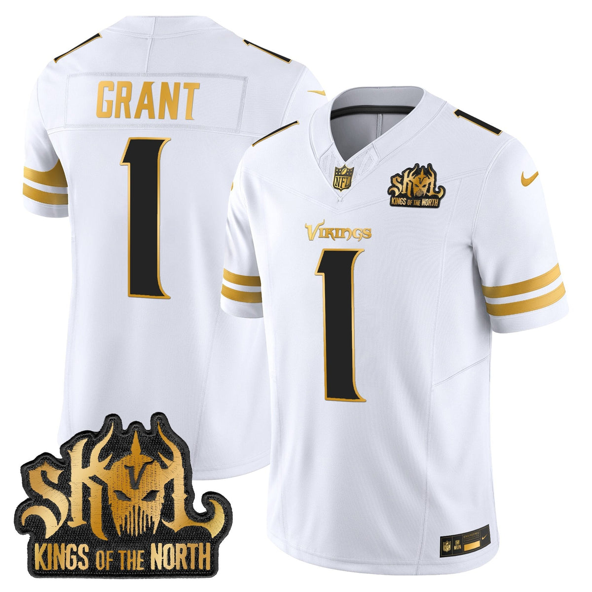 MIN 2025 Gold Vapor Limited Jersey - Kings Of The North Patch