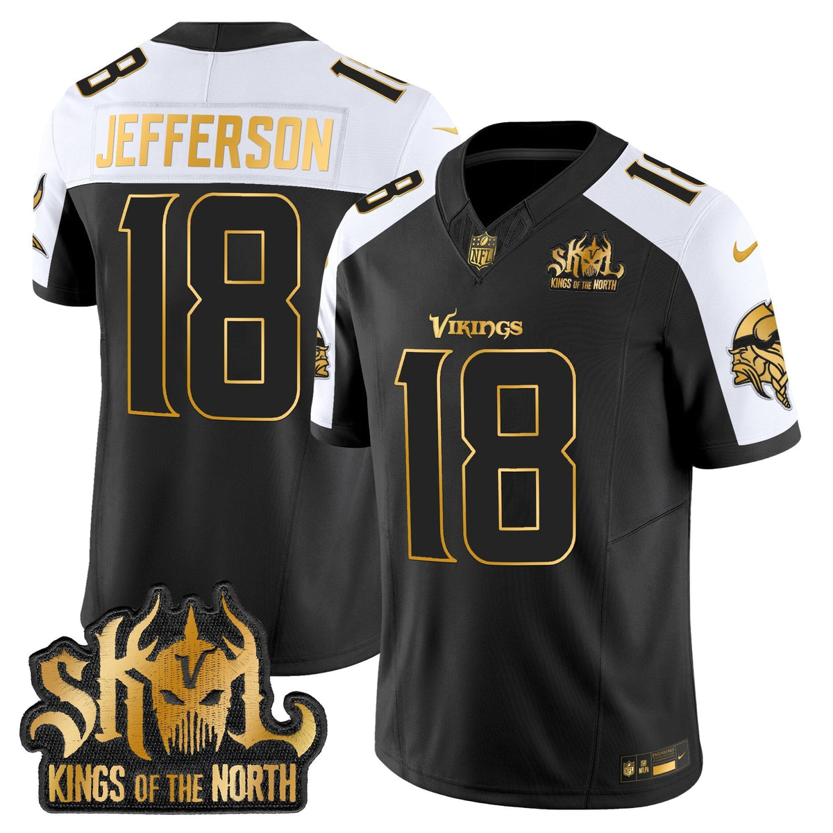 MIN 2025 Gold Vapor Limited Jersey - Kings Of The North Patch