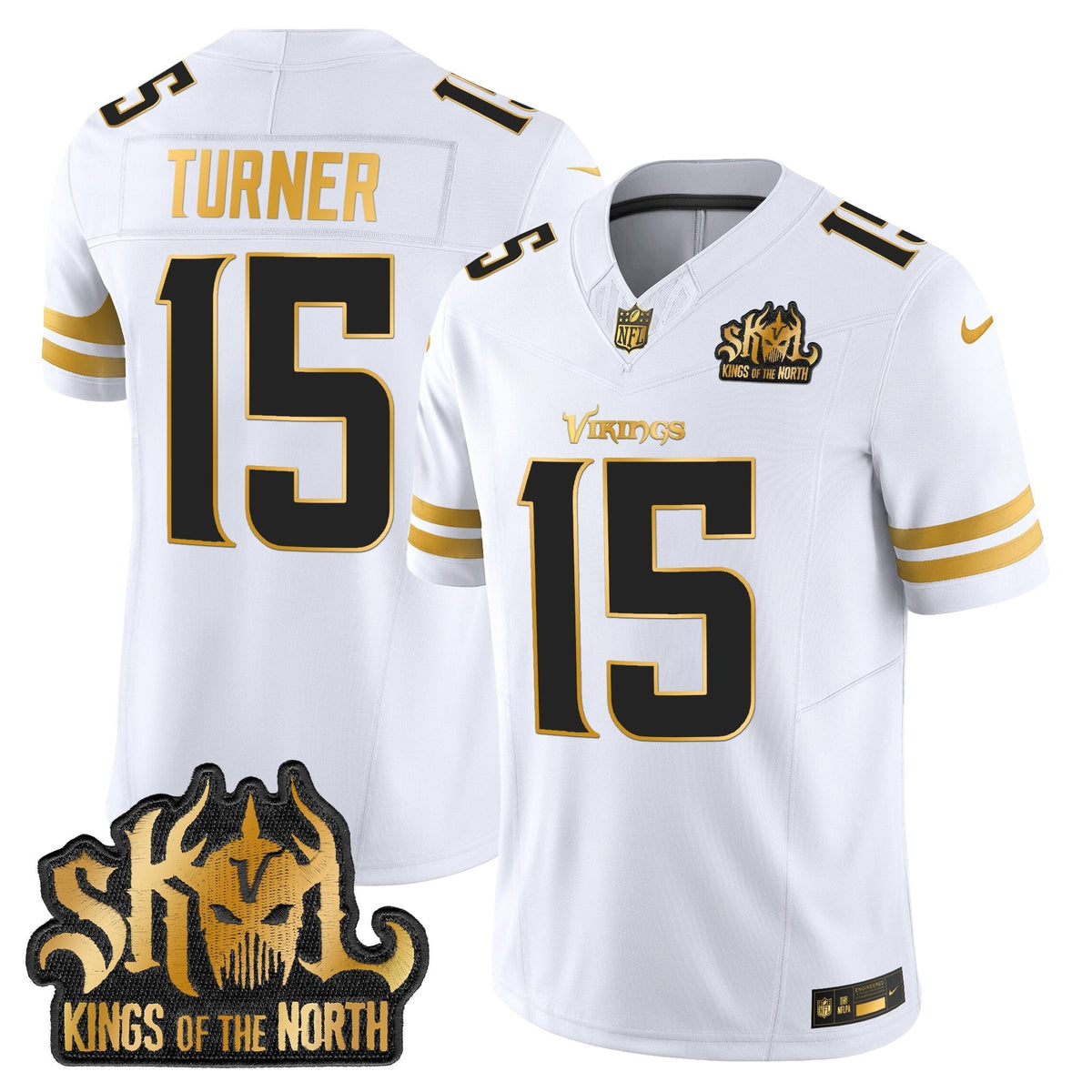 MIN 2025 Gold Vapor Limited Jersey - Kings Of The North Patch