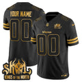 MIN 2025 Gold Vapor Limited Custom Jersey - Kings Of The North Patch