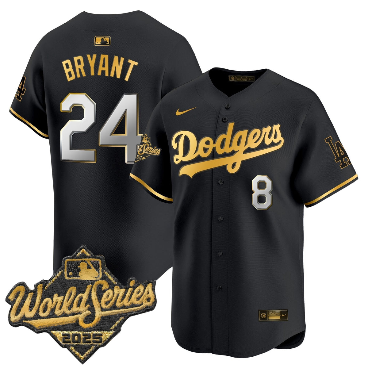 LAD 2025 World Series Gold Trim Vapor Premier Limited Jersey - Stitched