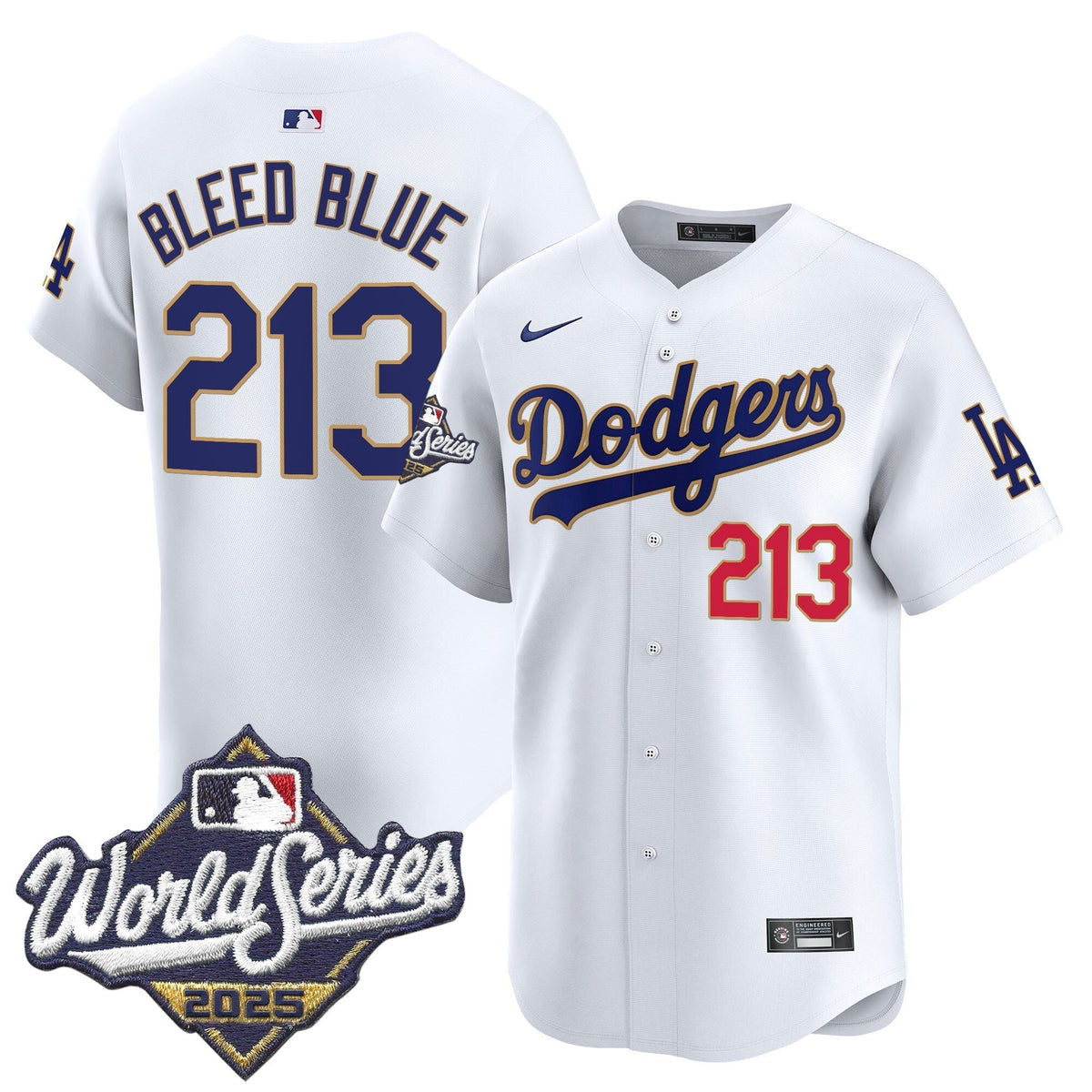 LAD 2025 World Series Gold Trim Vapor Premier Limited Jersey - Stitched