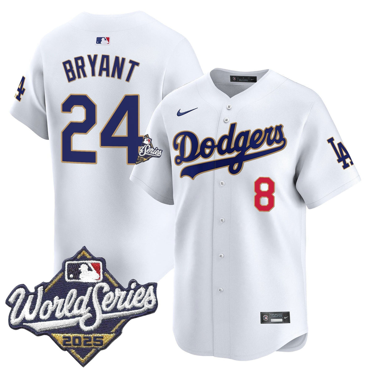 LAD 2025 World Series Gold Trim Vapor Premier Limited Jersey - Stitched