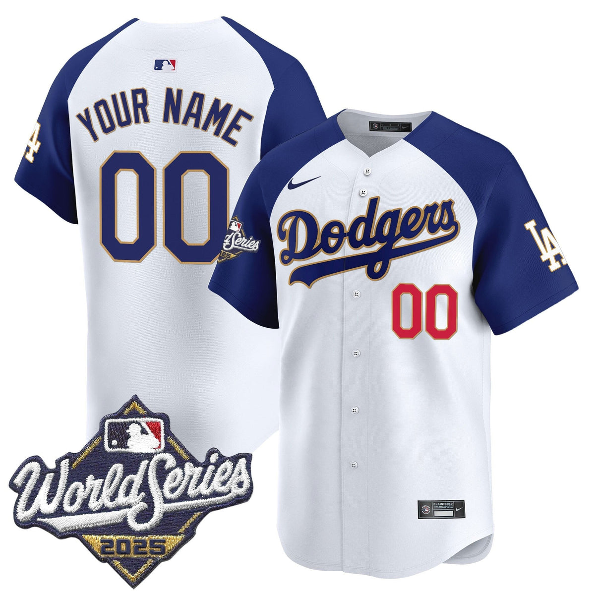 LAD 2025 World Series Gold Trim Vapor Premier Limited Custom Jersey - Stitched