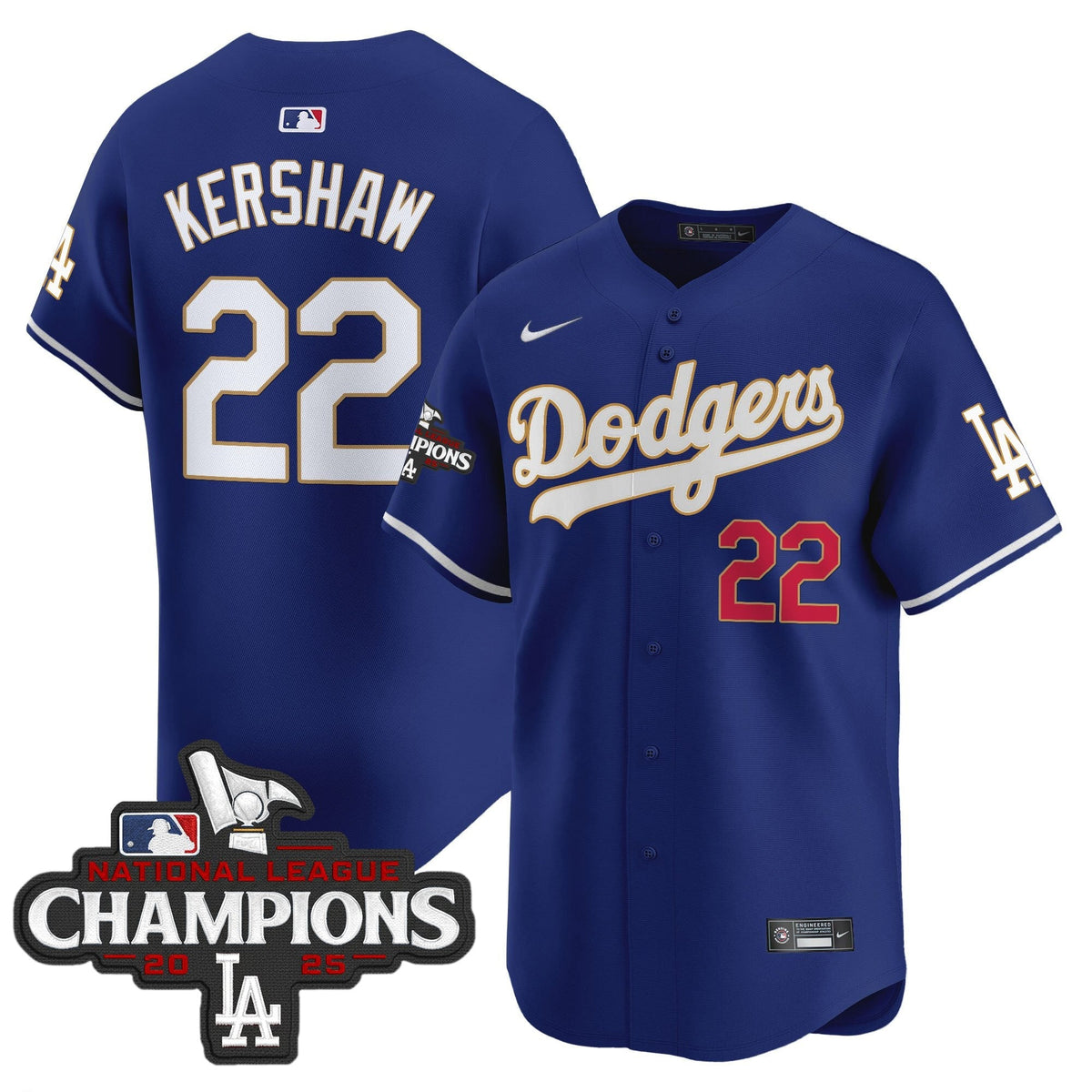 LAD 2025 National League Champions Vapor Premier Limited Jersey - Stitched
