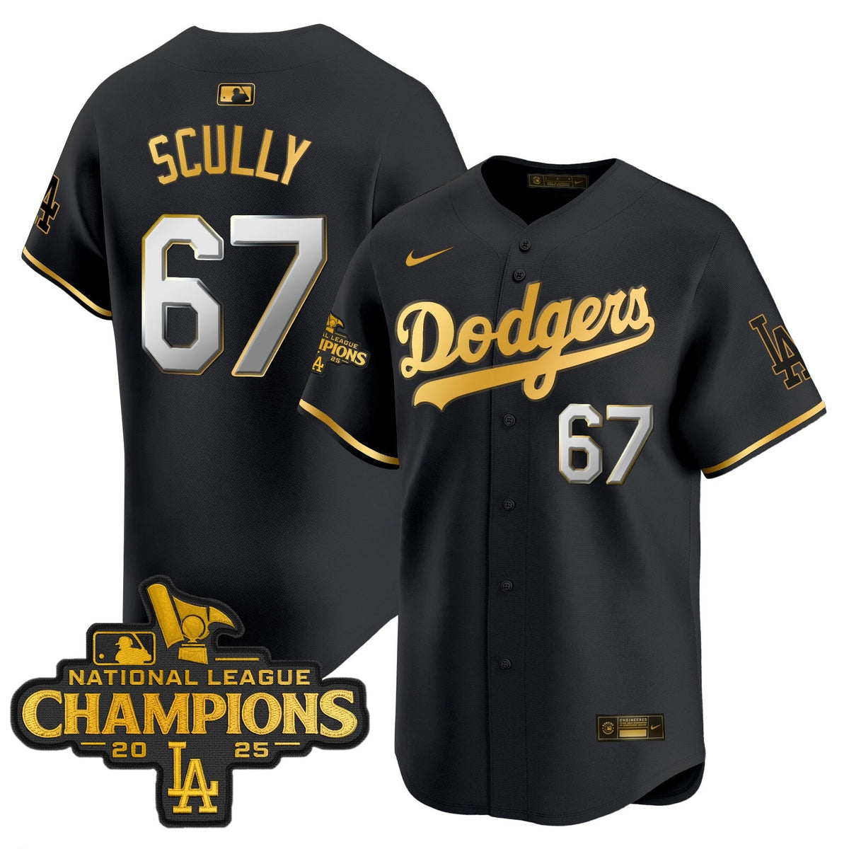 LAD 2025 National League Champions Vapor Premier Limited Jersey - Stitched