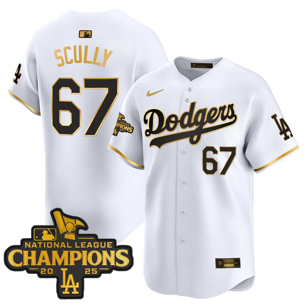 LAD 2025 National League Champions Vapor Premier Limited Jersey - Stitched