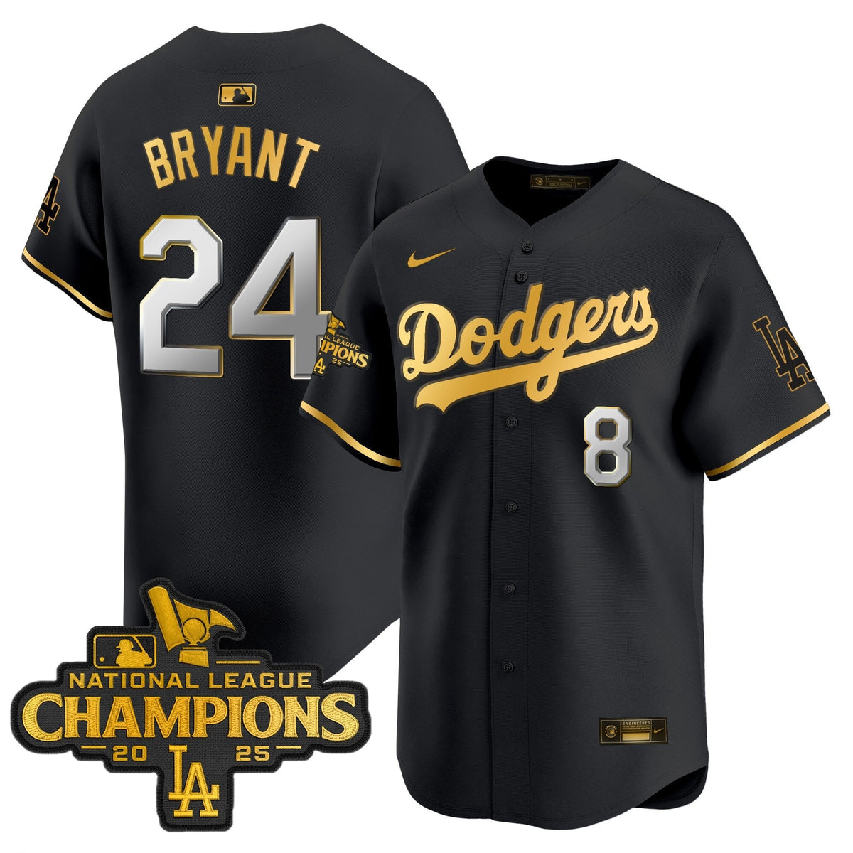 LAD 2025 National League Champions Vapor Premier Limited Jersey - Stitched