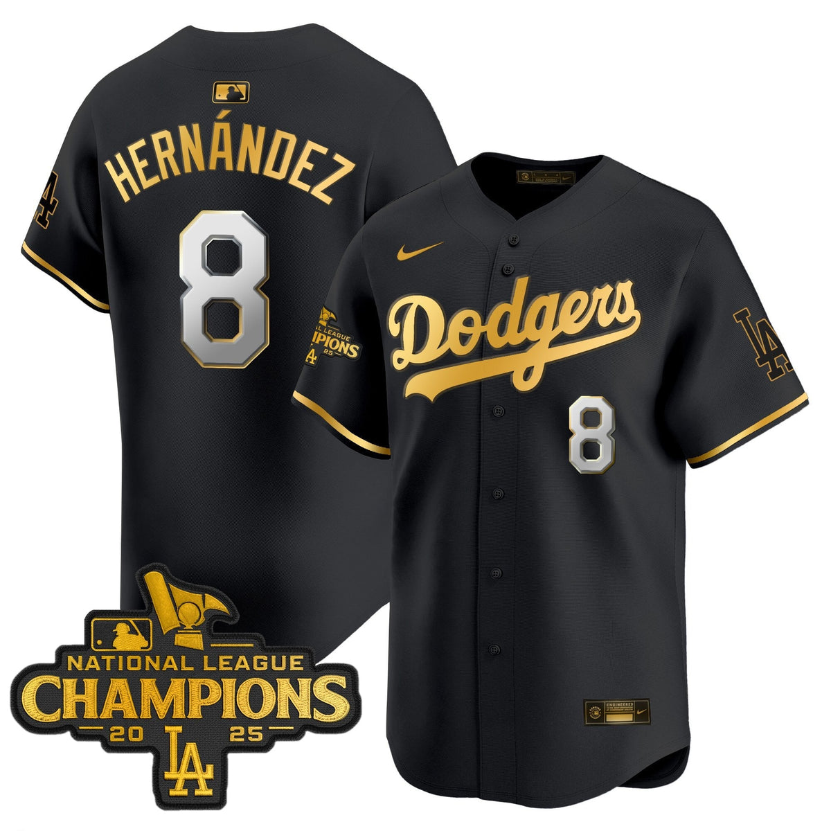 LAD 2025 National League Champions Vapor Premier Limited Jersey - Stitched
