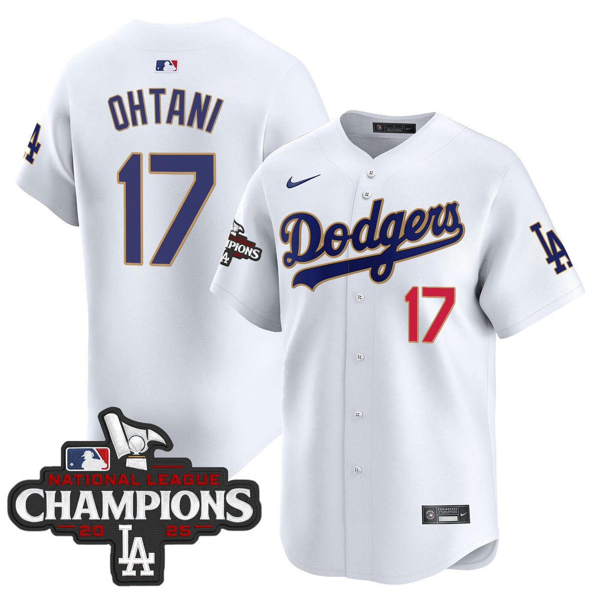 LAD 2025 National League Champions Vapor Premier Limited Jersey - Stitched