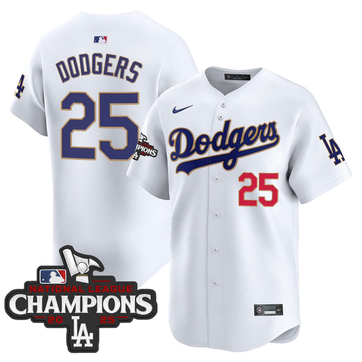 LAD 2025 National League Champions Vapor Premier Limited Jersey - Stitched