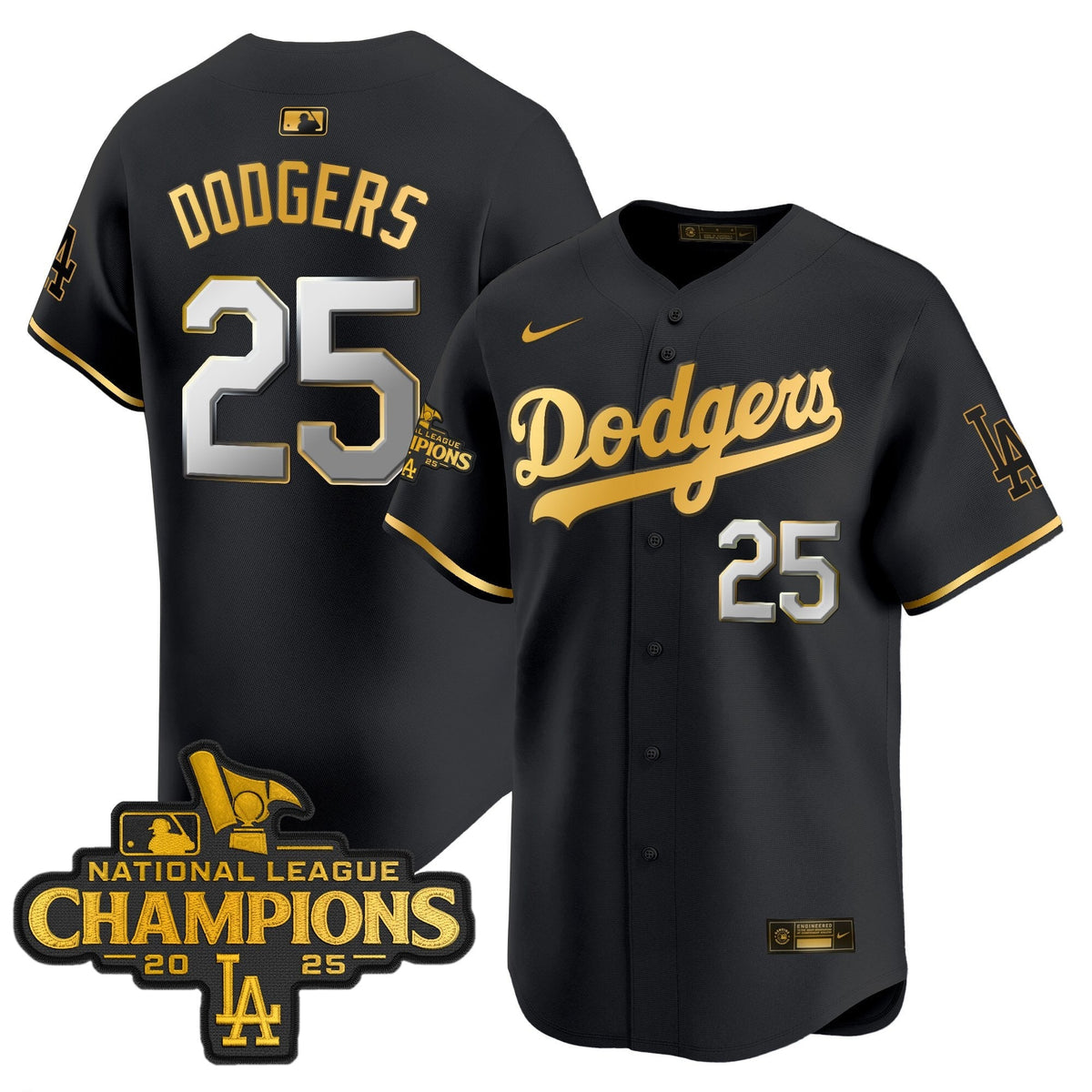 LAD 2025 National League Champions Vapor Premier Limited Jersey - Stitched