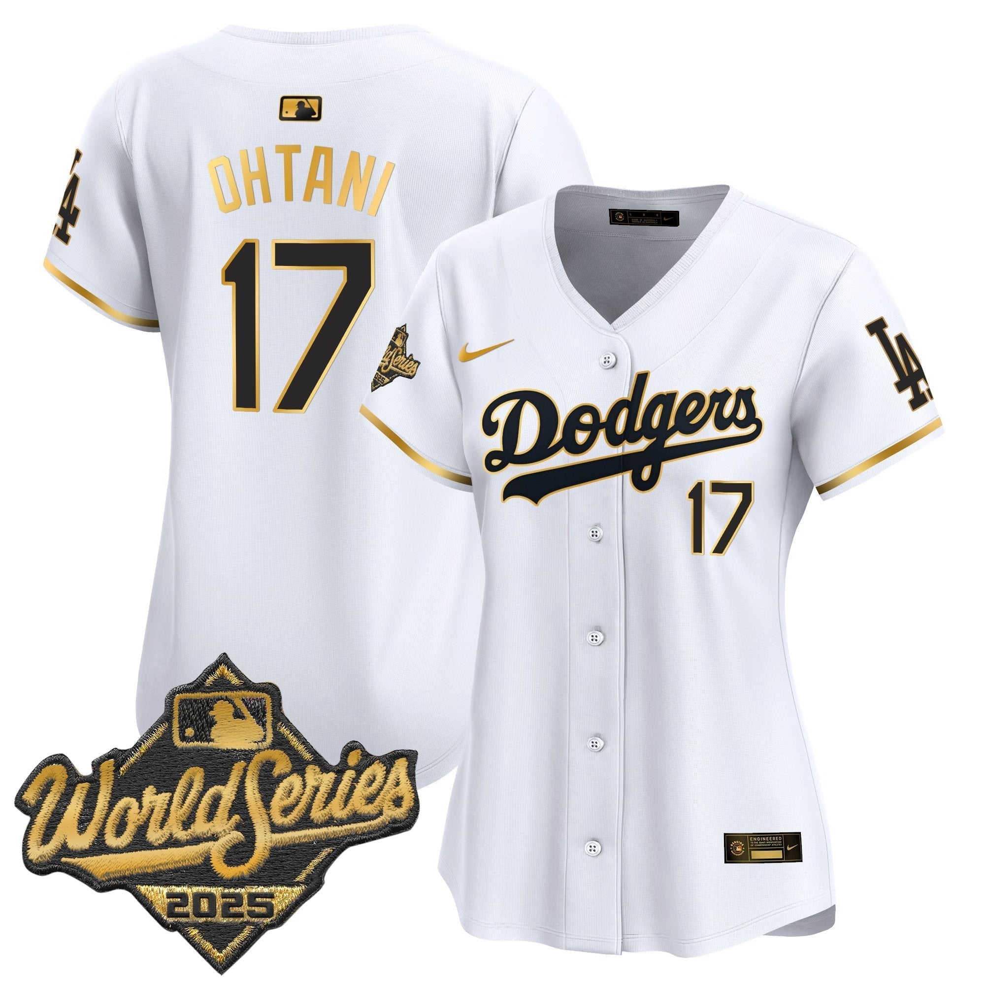 Women's LAD 2025 World Series Gold Trim Vapor Premier Limited Jersey - Stitched
