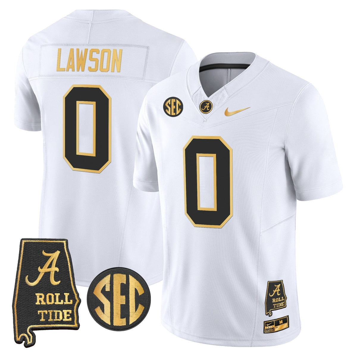 BAMA 2025 Gold Vapor Limited Jersey - Alabama Map
