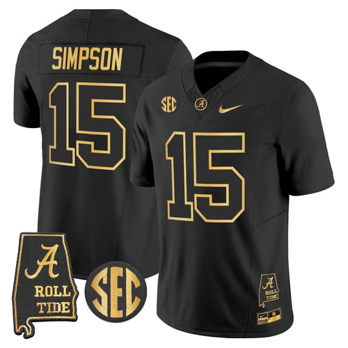 BAMA 2025 Gold Vapor Limited Jersey - Alabama Map