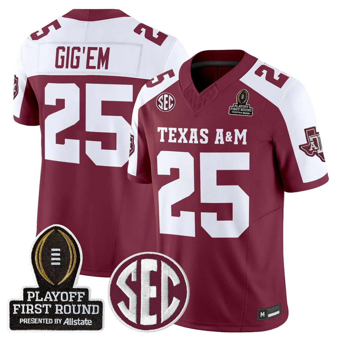 Aggies 2025 Playoff First Round Vapor Limited Jersey