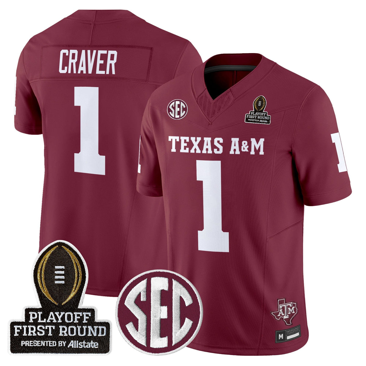 Aggies 2025 Playoff First Round Vapor Limited Jersey