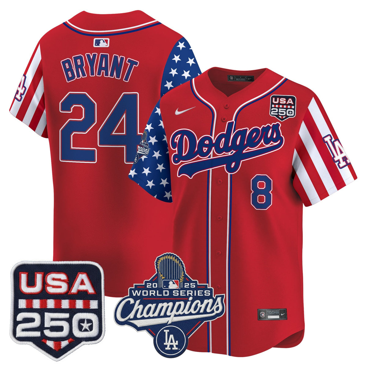 Los Angeles "Dodgers America250" Edition Vapor Premier Limited Jersey V2 - Stitched