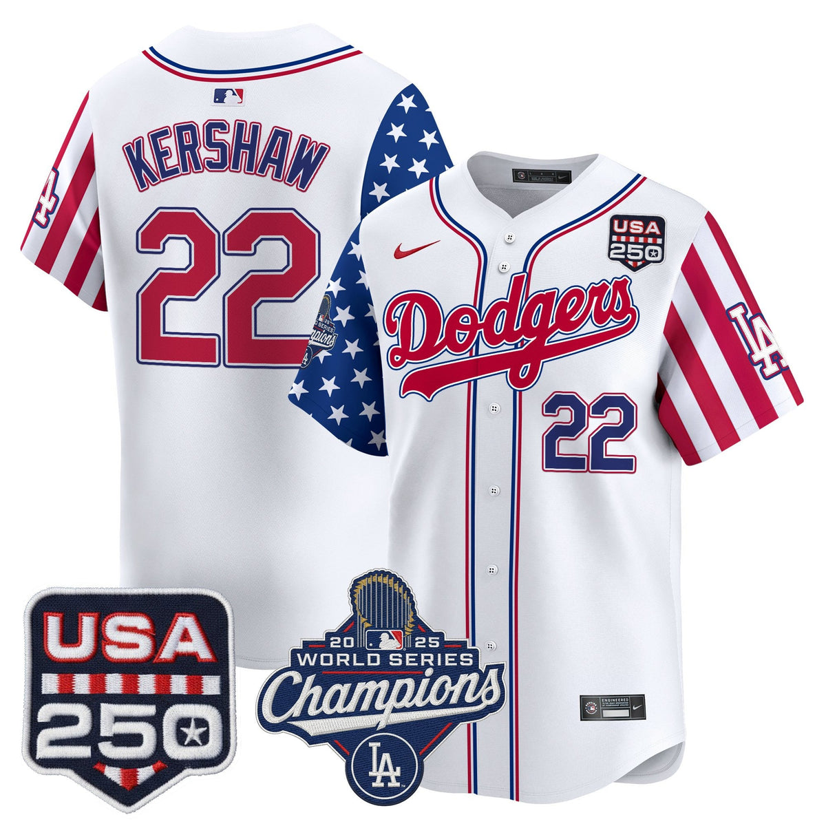 Los Angeles "Dodgers America250" Edition Vapor Premier Limited Jersey V2 - Stitched