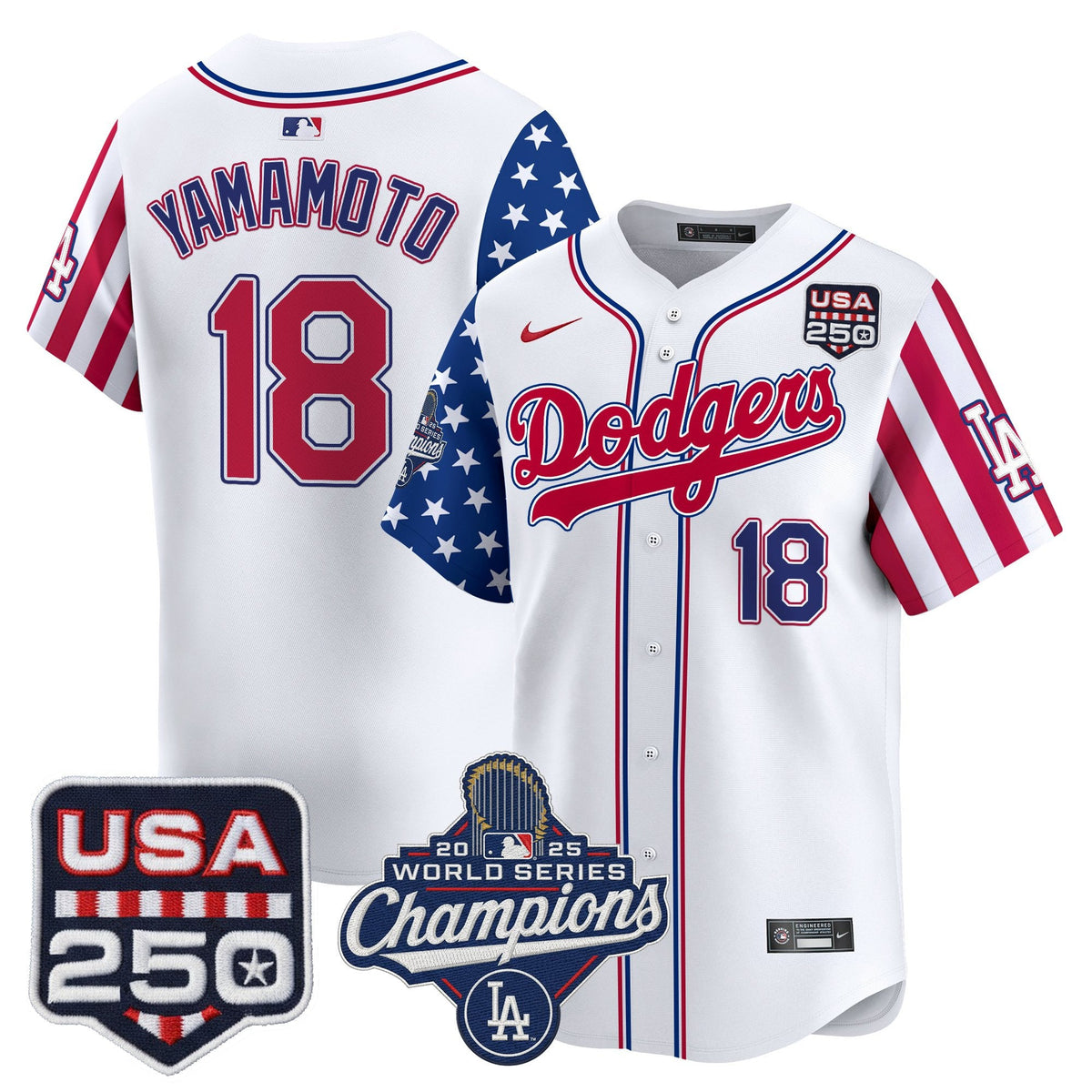 Los Angeles "Dodgers America250" Edition Vapor Premier Limited Jersey V2 - Stitched