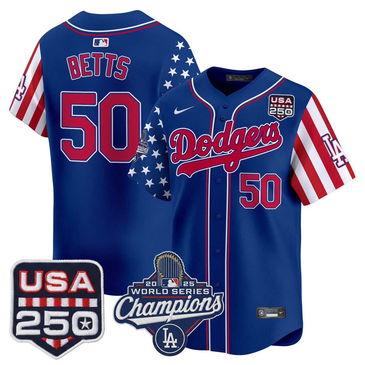 Los Angeles "Dodgers America250" Edition Vapor Premier Limited Jersey V2 - Stitched