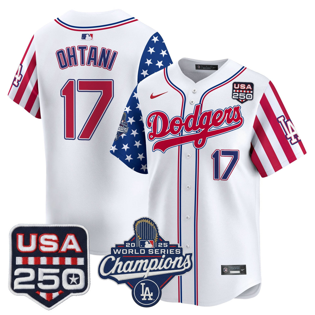Los Angeles "Dodgers America250" Edition Vapor Premier Limited Jersey V2 - Stitched