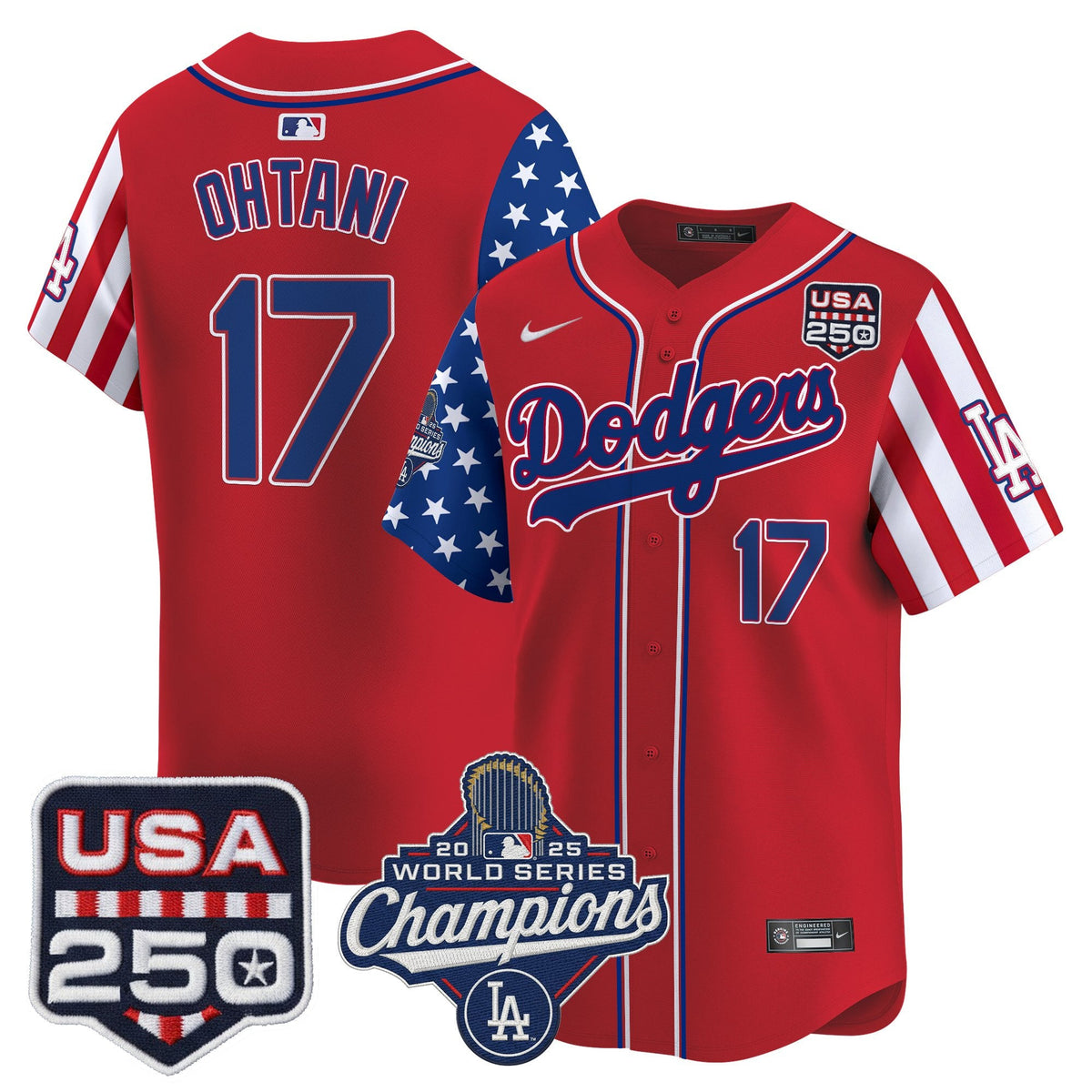 Los Angeles "Dodgers America250" Edition Vapor Premier Limited Jersey V2 - Stitched