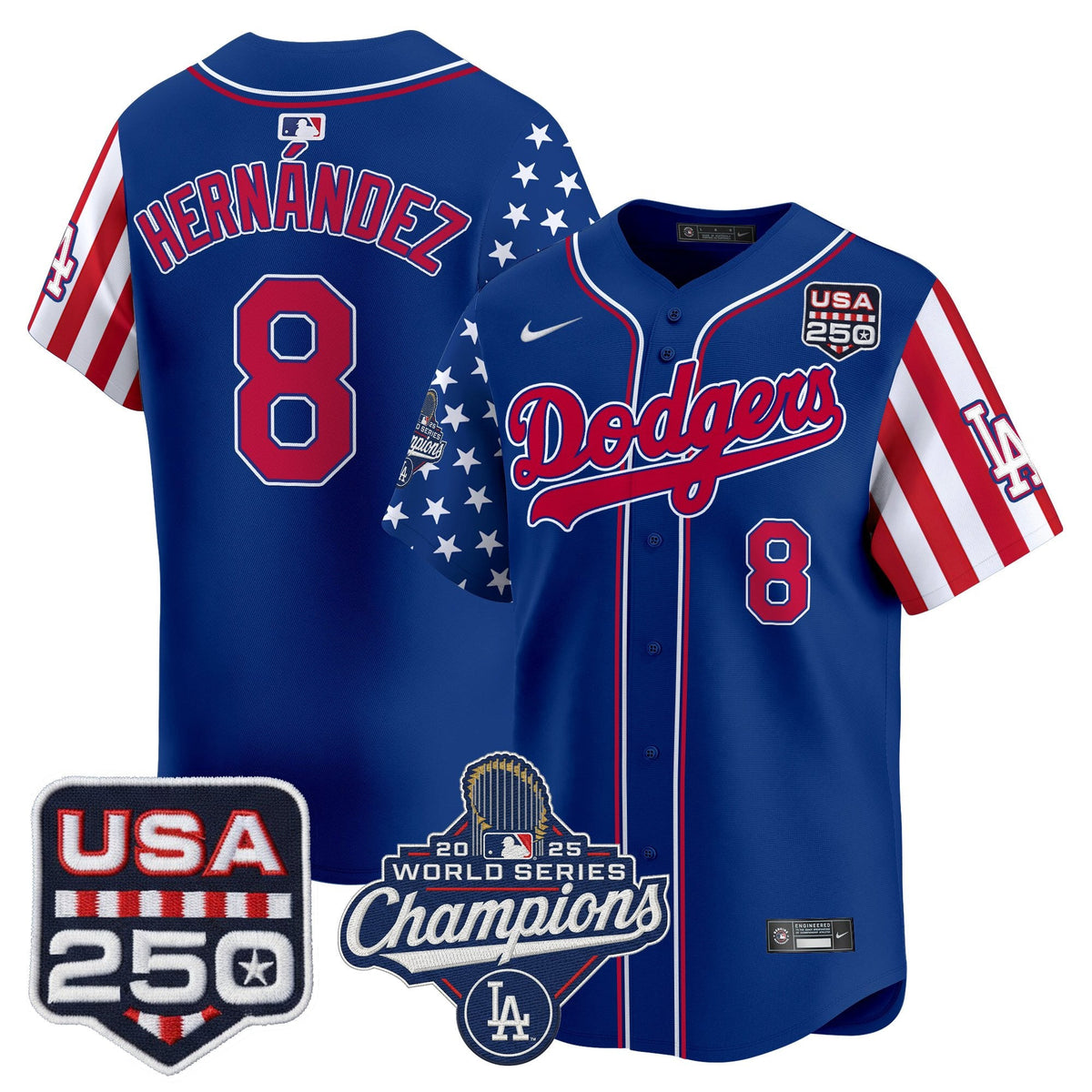 Los Angeles "Dodgers America250" Edition Vapor Premier Limited Jersey V2 - Stitched