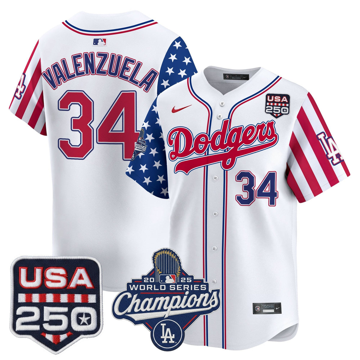 Los Angeles "Dodgers America250" Edition Vapor Premier Limited Jersey V2 - Stitched