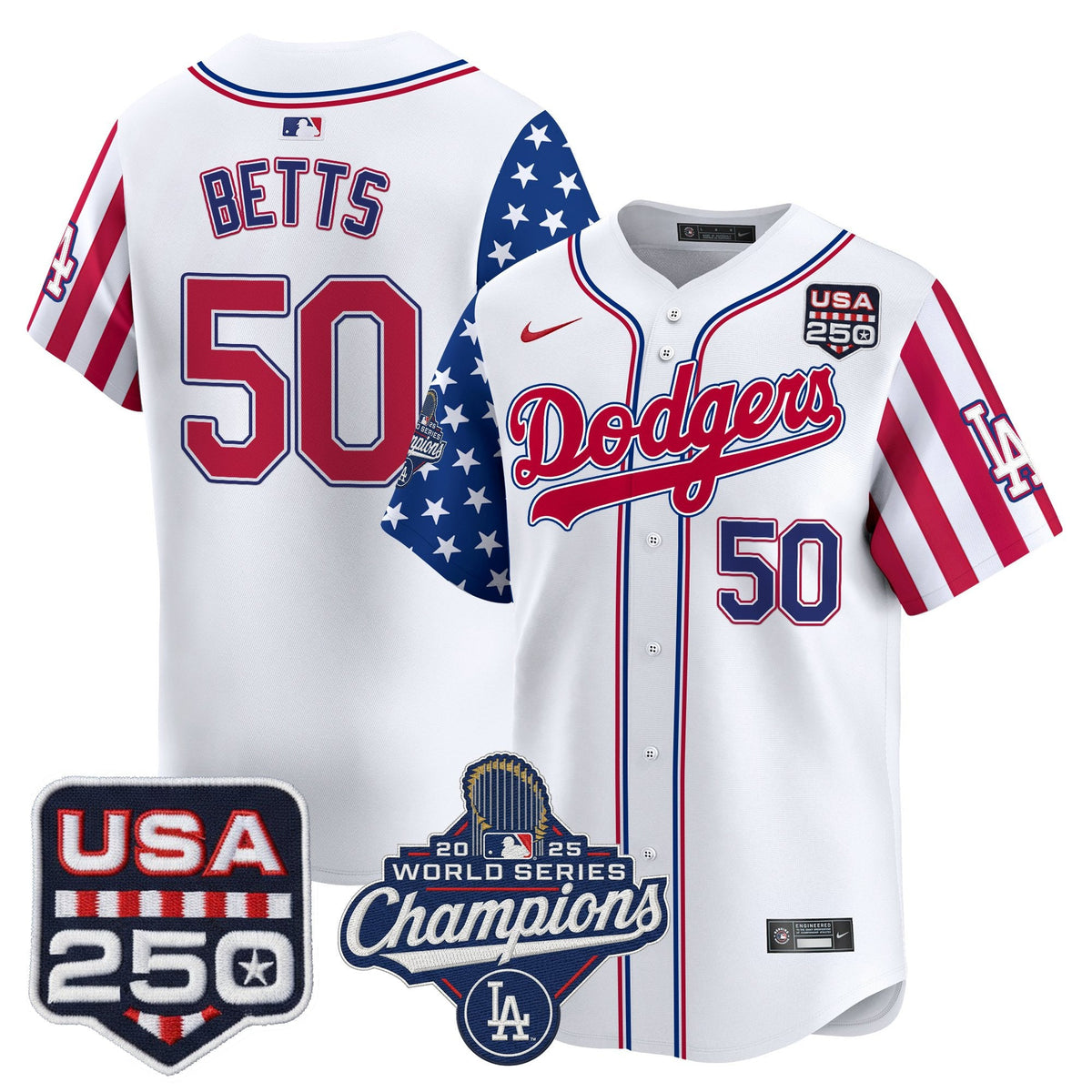 Los Angeles "Dodgers America250" Edition Vapor Premier Limited Jersey V2 - Stitched
