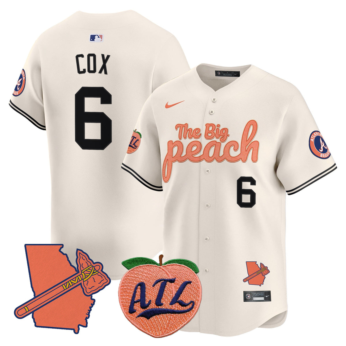 ATL The Big Peach Vapor Premier Limited Jersey - Stitched