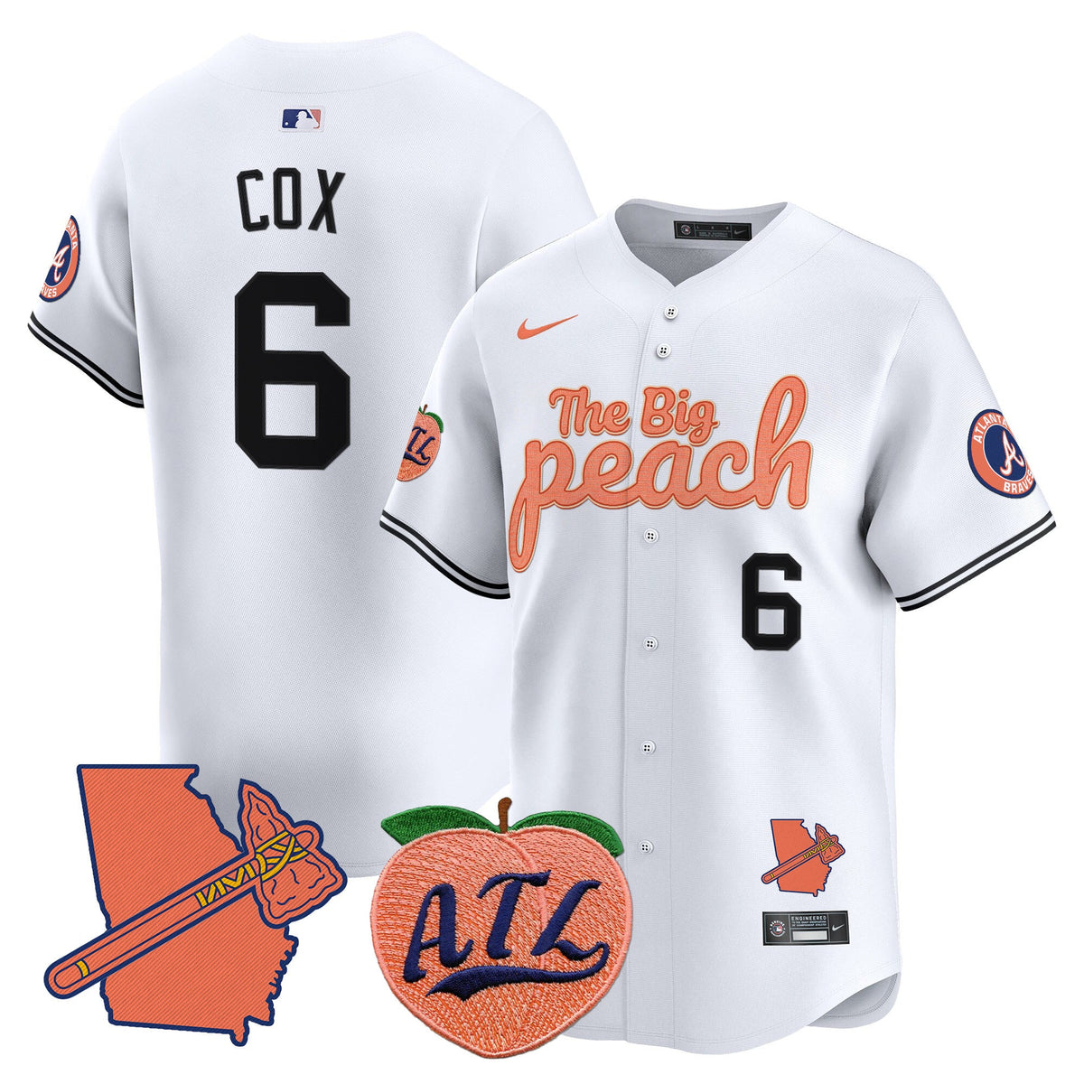 ATL The Big Peach Vapor Premier Limited Jersey - Stitched