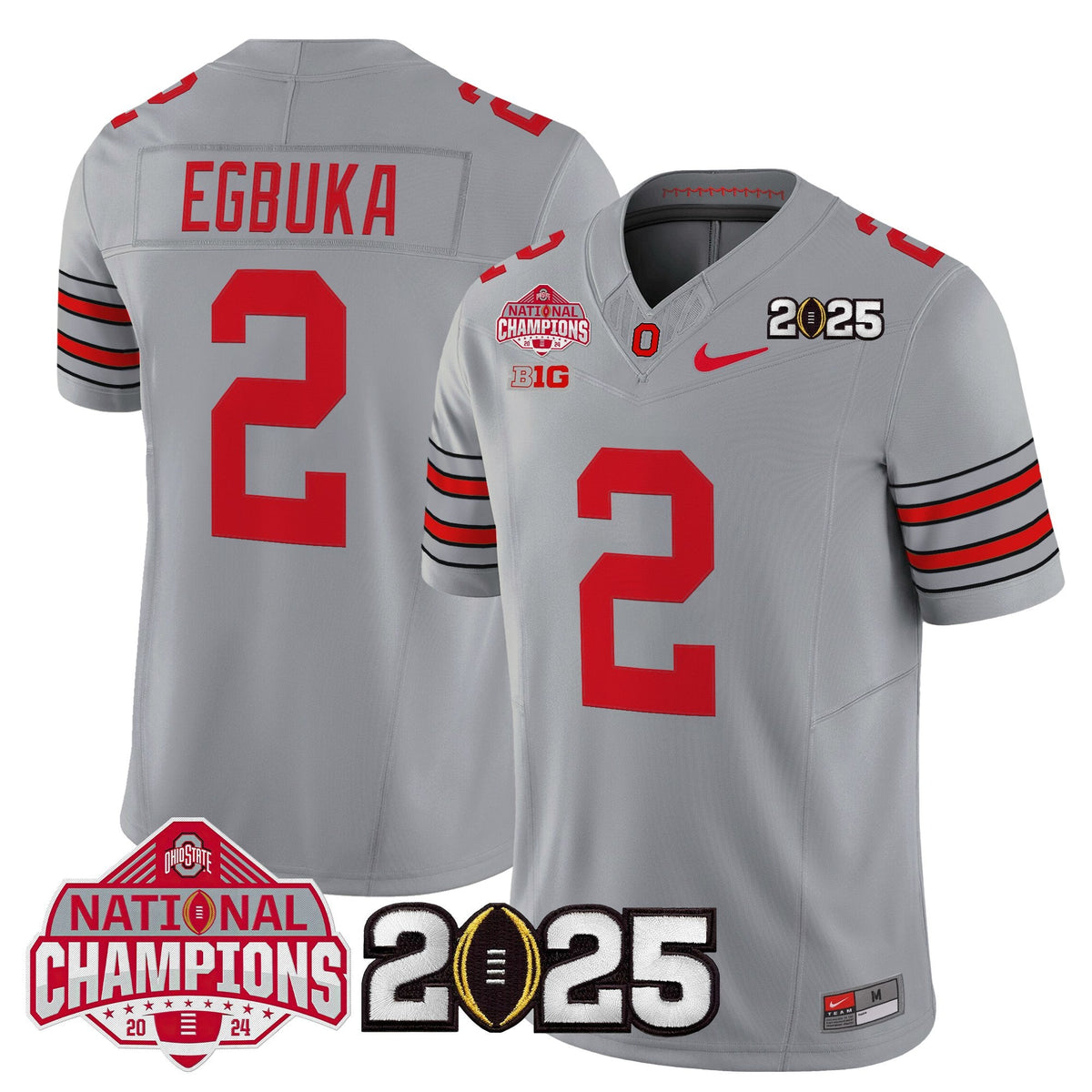 OSU 2026 "Tunnel Vision" National Champions Patch Vapor Limited Jersey - Stitched