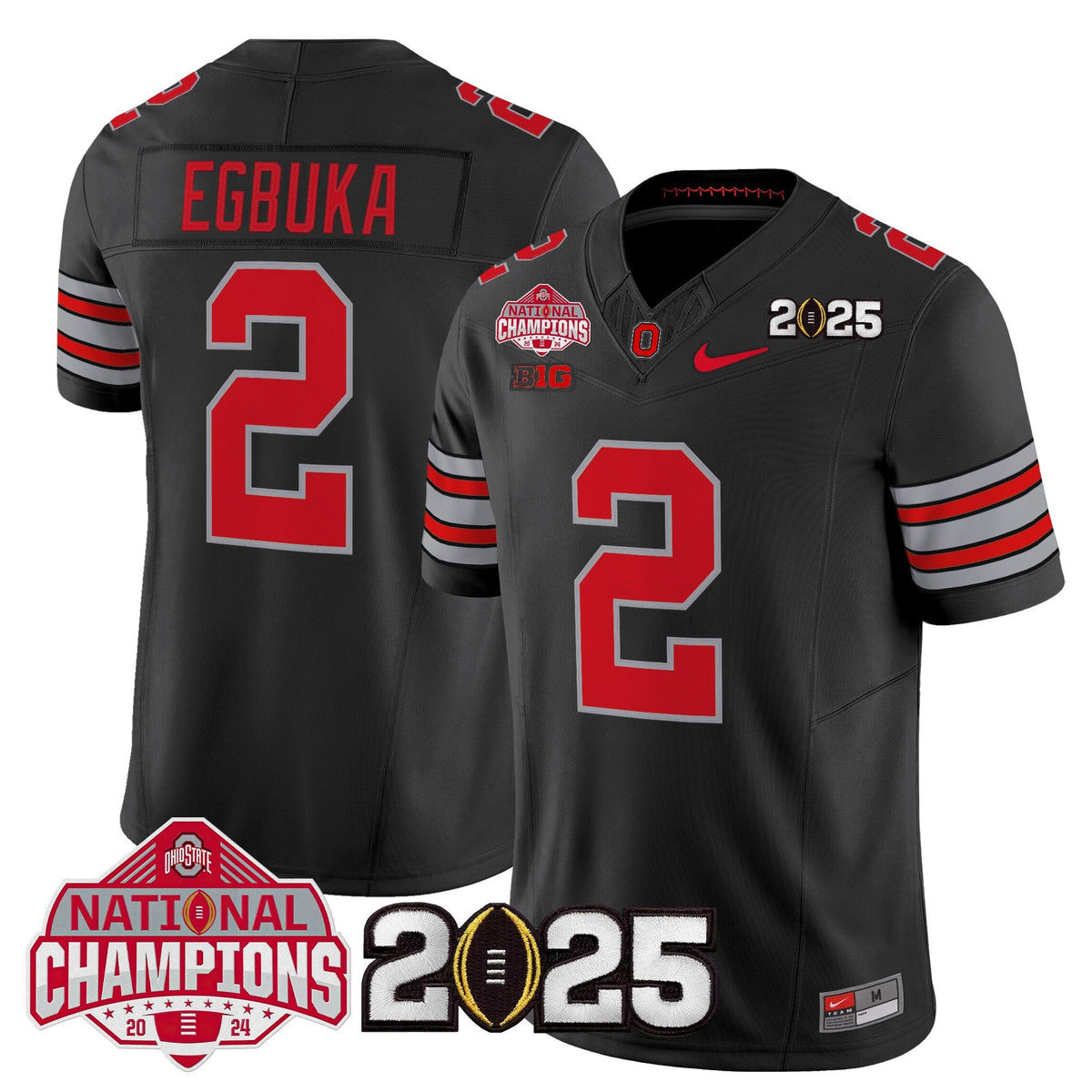 OSU 2026 "Tunnel Vision" National Champions Patch Vapor Limited Jersey - Stitched