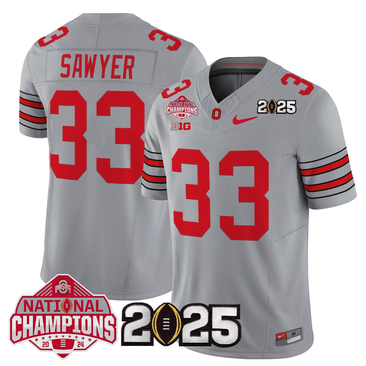 OSU 2026 "Tunnel Vision" National Champions Patch Vapor Limited Jersey - Stitched