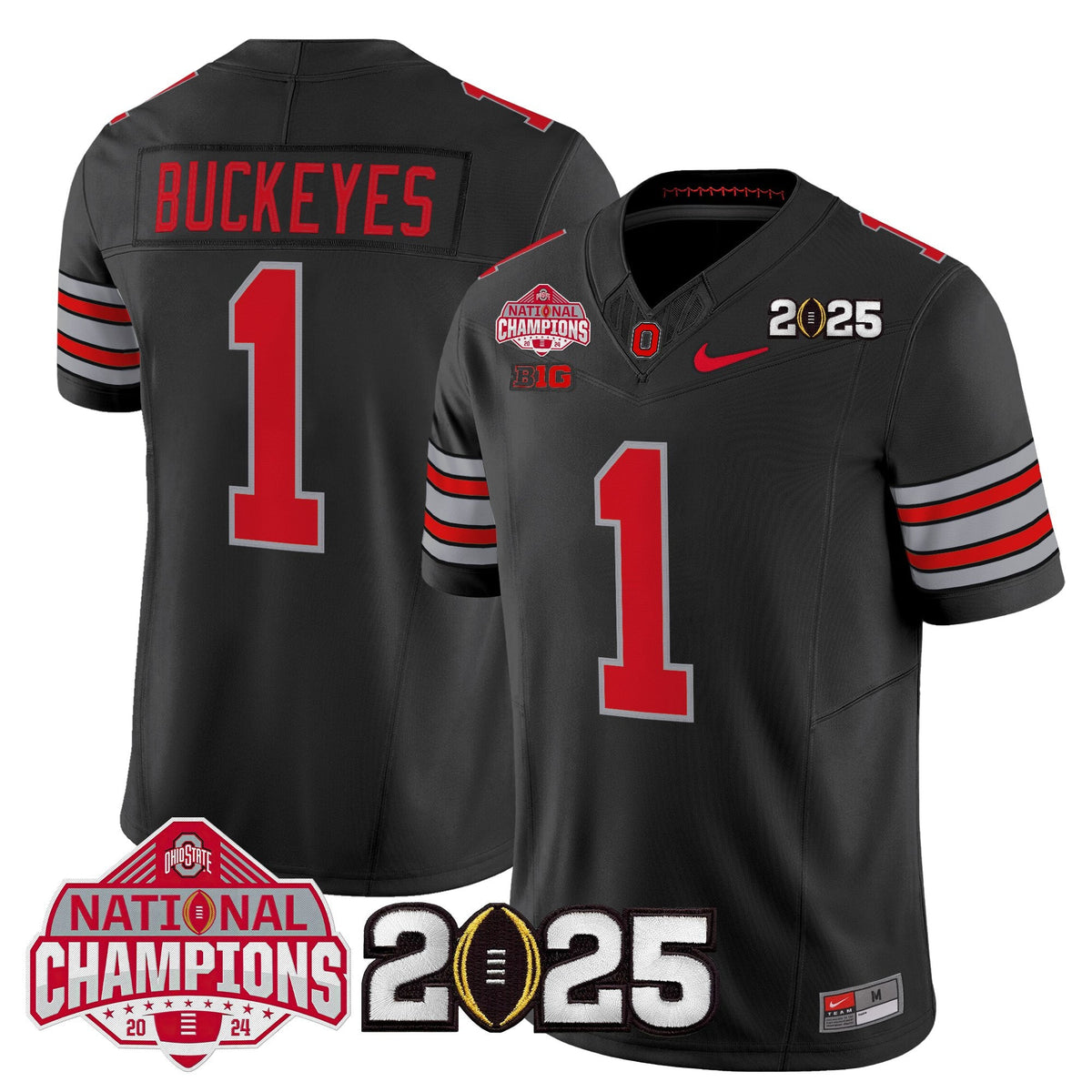 OSU 2026 "Tunnel Vision" National Champions Patch Vapor Limited Jersey - Stitched