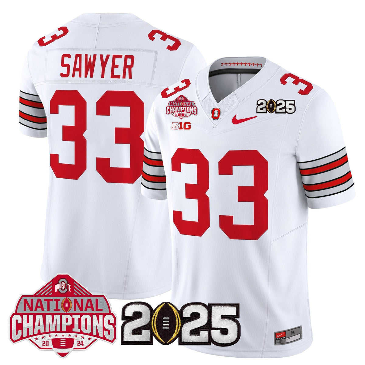 OSU 2026 "Tunnel Vision" National Champions Patch Vapor Limited Jersey - Stitched