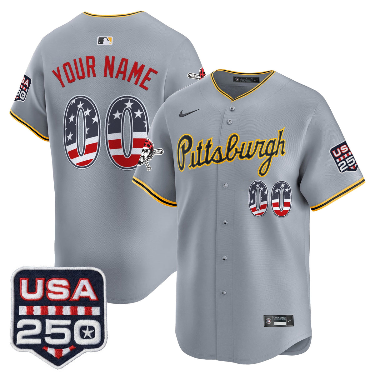 PIT USA 250 Fourth of July Vapor Premier Limited Custom Jersey - Stitched