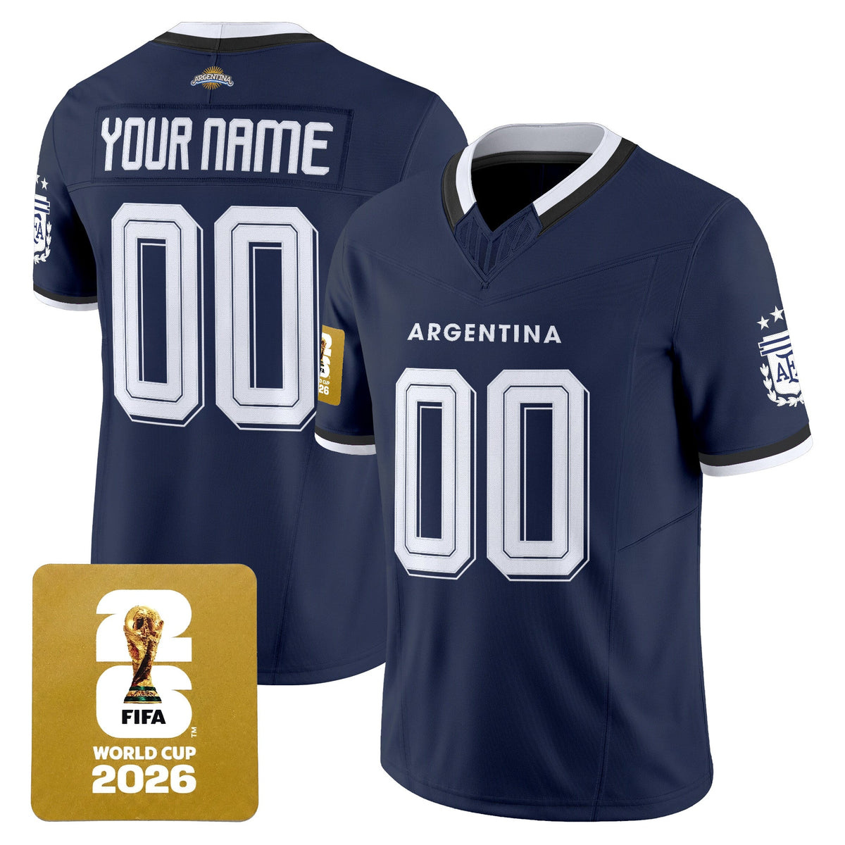 Argentina 2026 World Cup Vapor Football Custom Jersey - Stitched