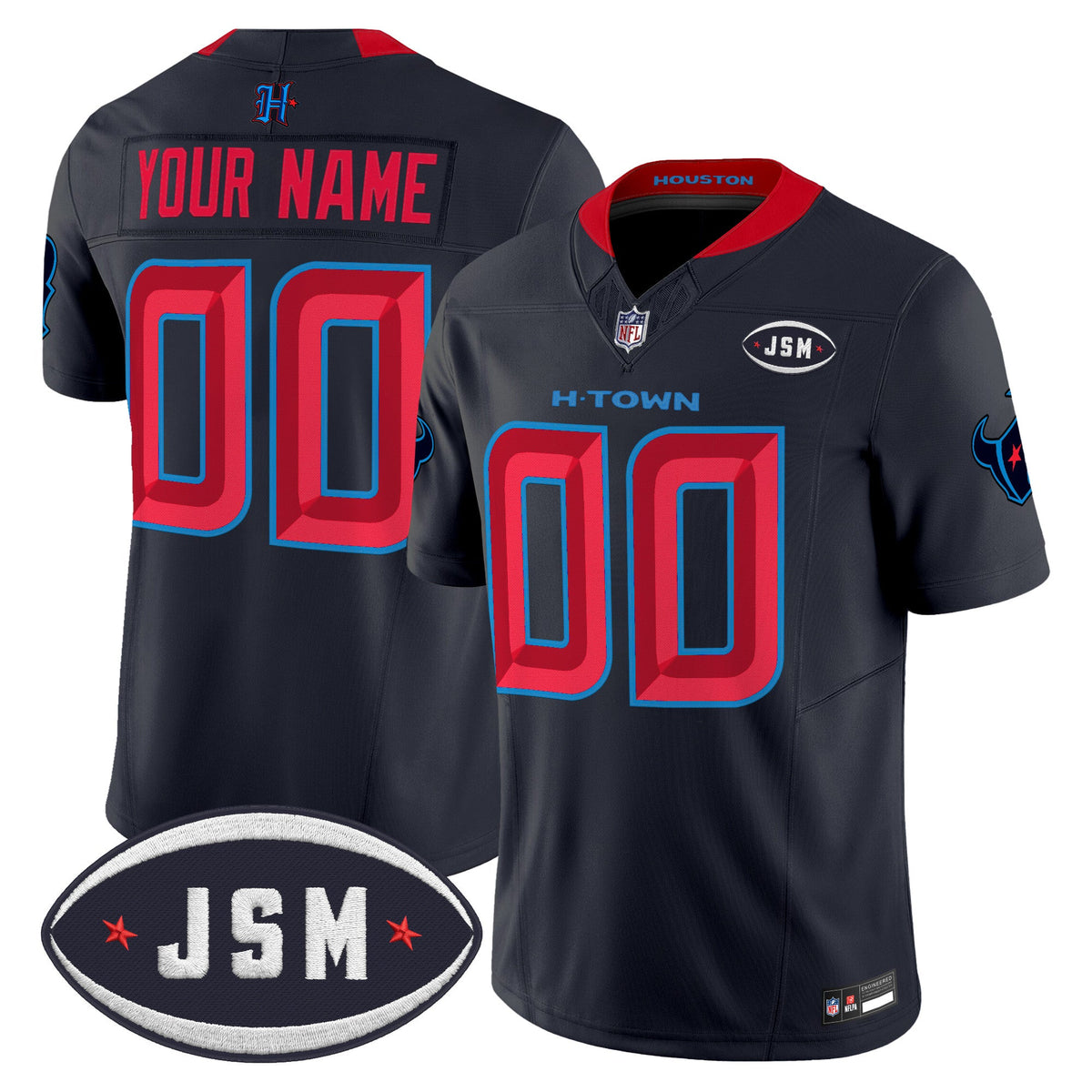 Houston Texan Janice McNair Memorial Patch Vapor Limited Custom Jersey - Stitched