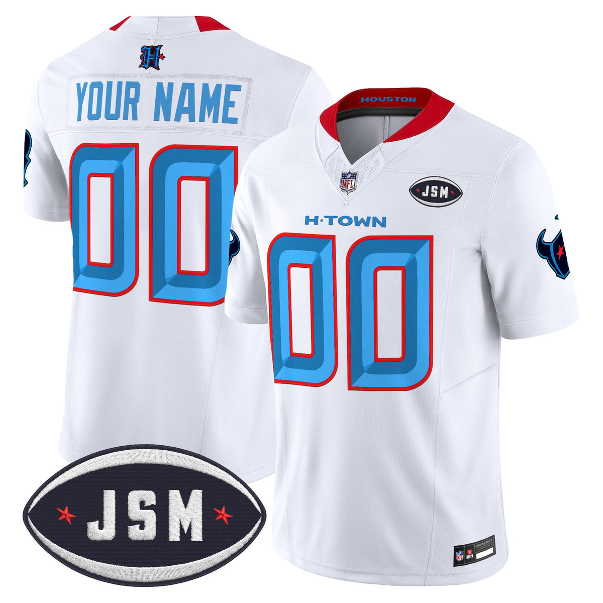 Houston Texan Janice McNair Memorial Patch Vapor Limited Custom Jersey - Stitched