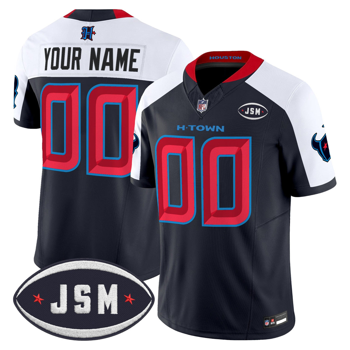 Houston Texan Janice McNair Memorial Patch Vapor Limited Custom Jersey - Stitched