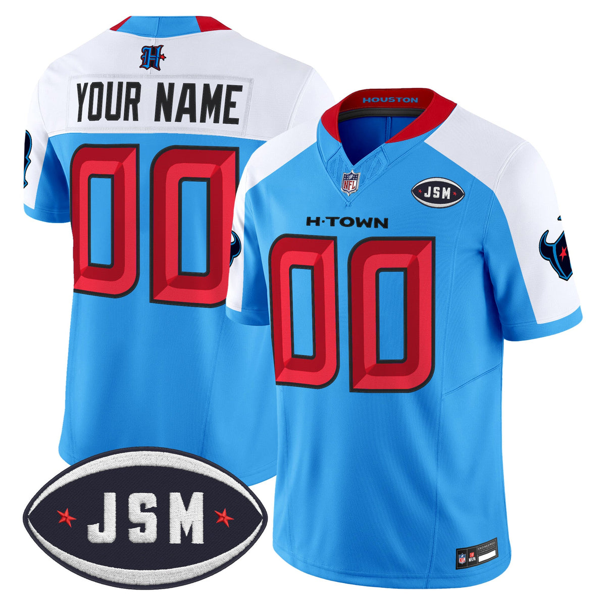 Houston Texan Janice McNair Memorial Patch Vapor Limited Custom Jersey - Stitched