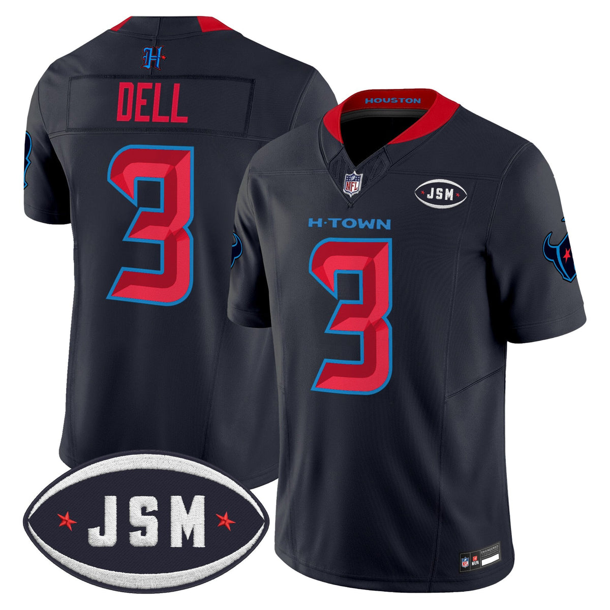 Houston Texan Janice McNair Memorial Patch Vapor Limited Jersey - Stitched